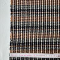 Sommer reiner Wollstoff gewoben 1.85x1.58m grau beige karo