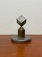 Schwere Würfel Skulptur vintage Eisenskulptur Stahlwürfel