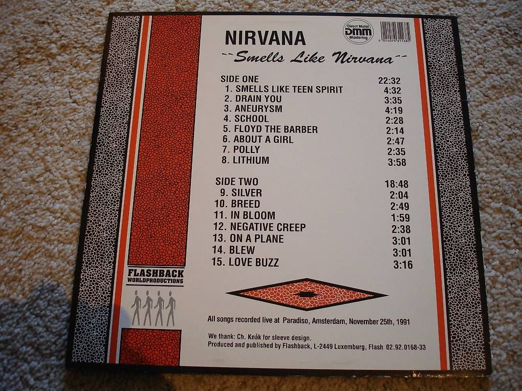 Dischi in vinile: NIRVANA   *SMELLS LIKE NIRVANA*   BOOTLEG  LP  1992 – Usato da Niederweningen venduto da tsnuk333 4