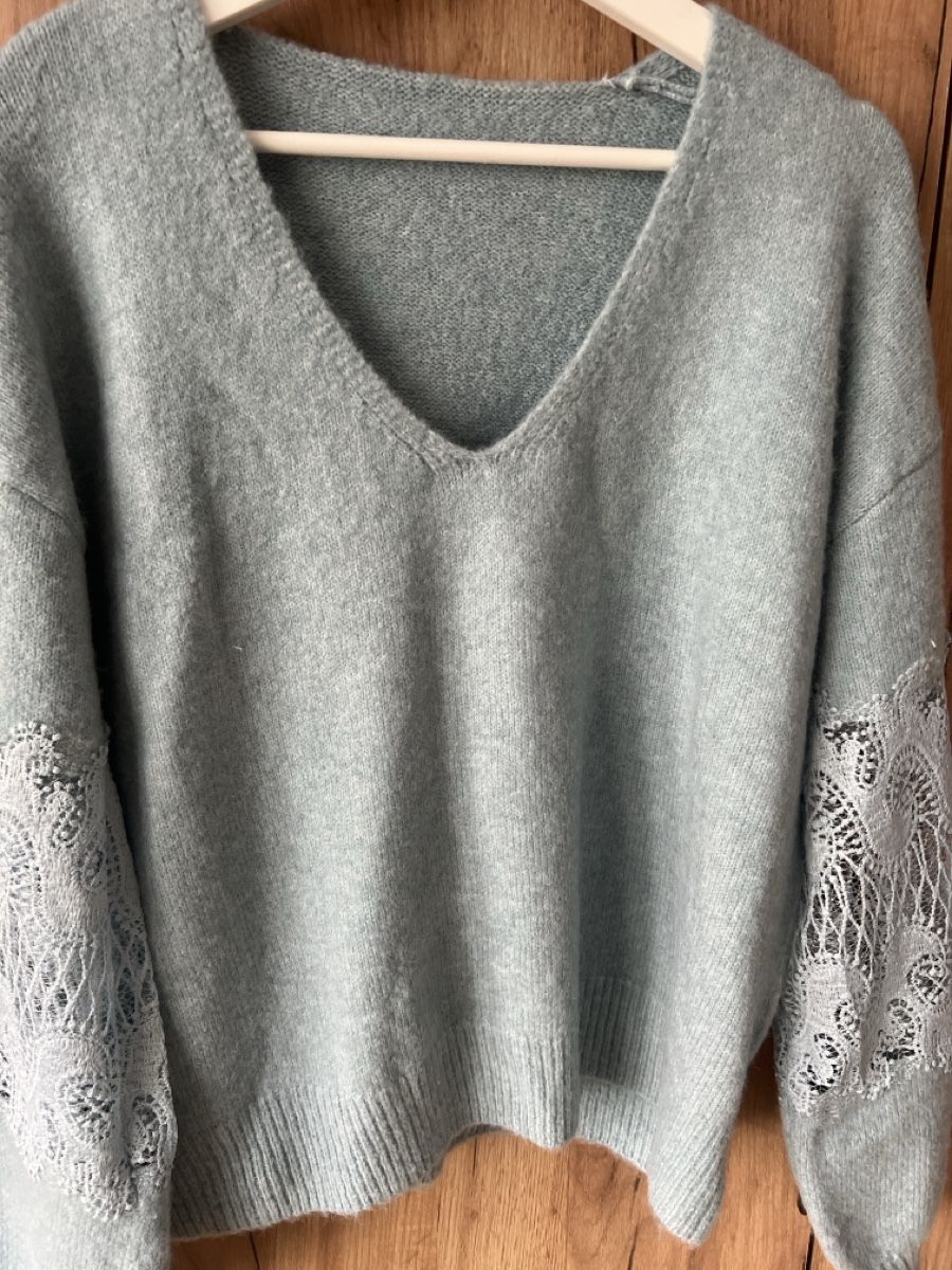 Maglioni & Felpe: Winter Pullover mit Spitze Hellblau, Gr. XL NEU – Nuovo (secondo la descrizione) da Seon venduto da Sunny-Schmuck78 2