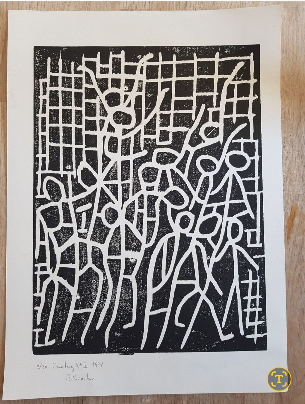 Dipinti: Gravure originale signé R. Stalder, "Gaulag '' 1978 design – Usato da Tramelan venduto da Art-rider 1