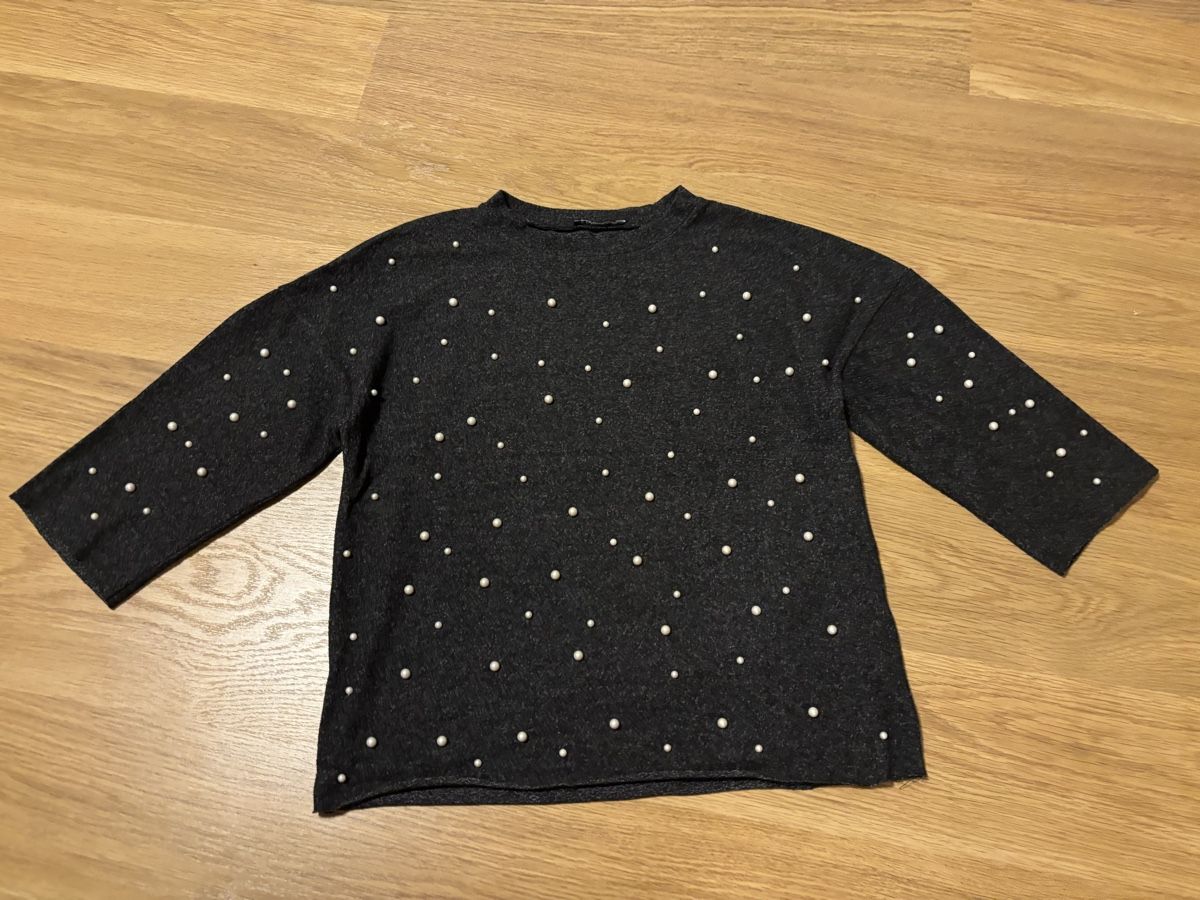 Zara Pullover & Sweatshirts: Zara Kurzarm Knit Pullover Perlen – Gebraucht aus Baden von Tiffany6878