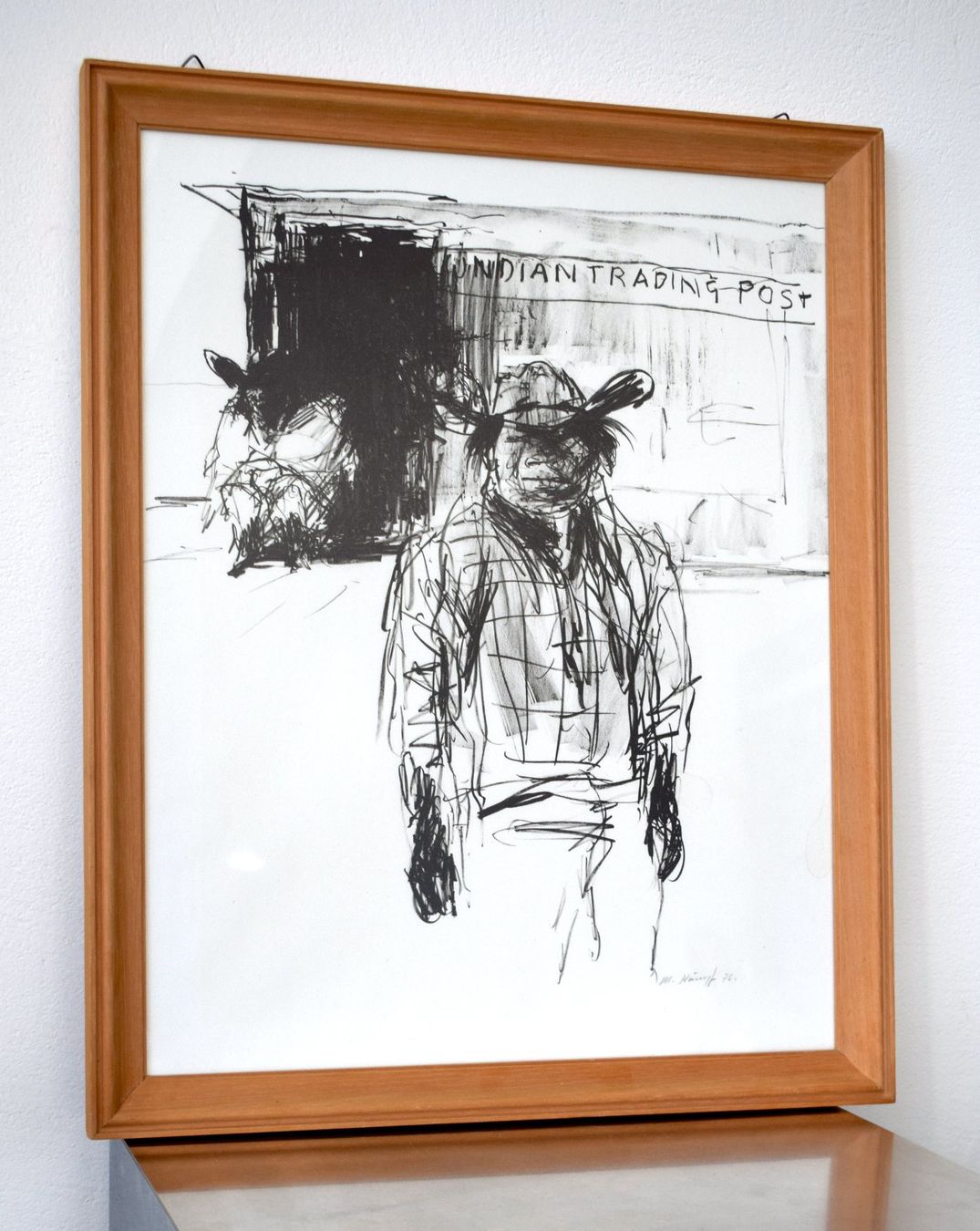 Grafica & Litografie: Max Kämpf Basel Orig. Litho Indian Trading Post 1976 – Usato da Zürich venduto da Kunstvoll
