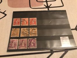 3 x Serie Helvetia Brustbild 1907 (900-10)