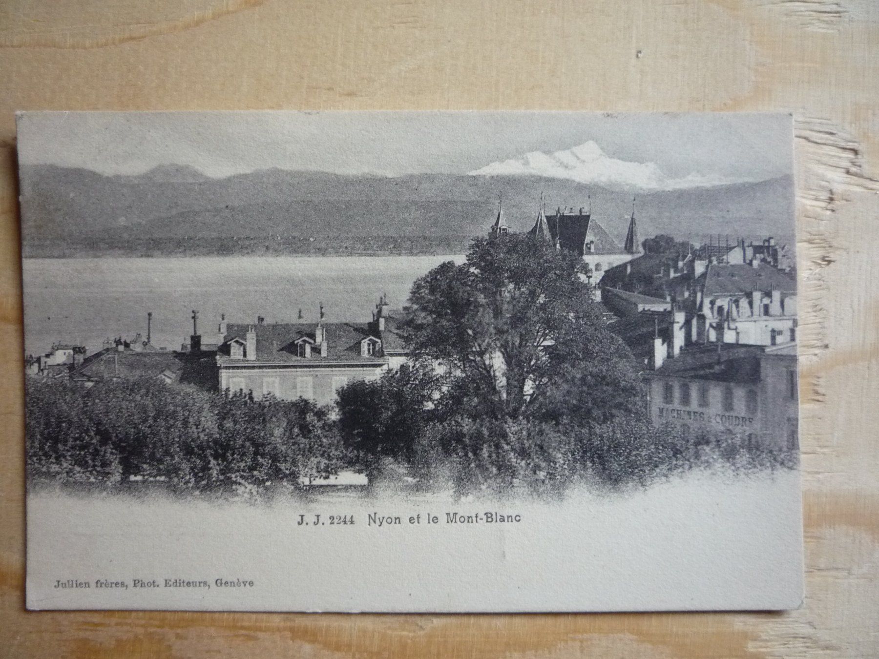 Cartoline postali: Nyon et le Mont-Blanc, 20.VIII.06 – Usato da Rieden SG venduto da Gant24
