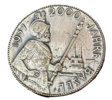 V283 - Brosche  2000 Jahre Basel  1957 Münster & Soladt