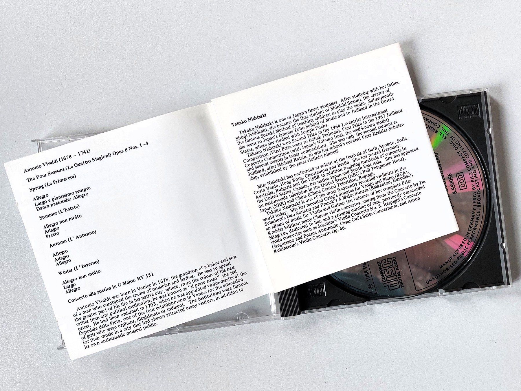 CDs: Vivaldi - Die Vier Jahreszeiten – Gebraucht aus Rickenbach ZH von Pabag 2