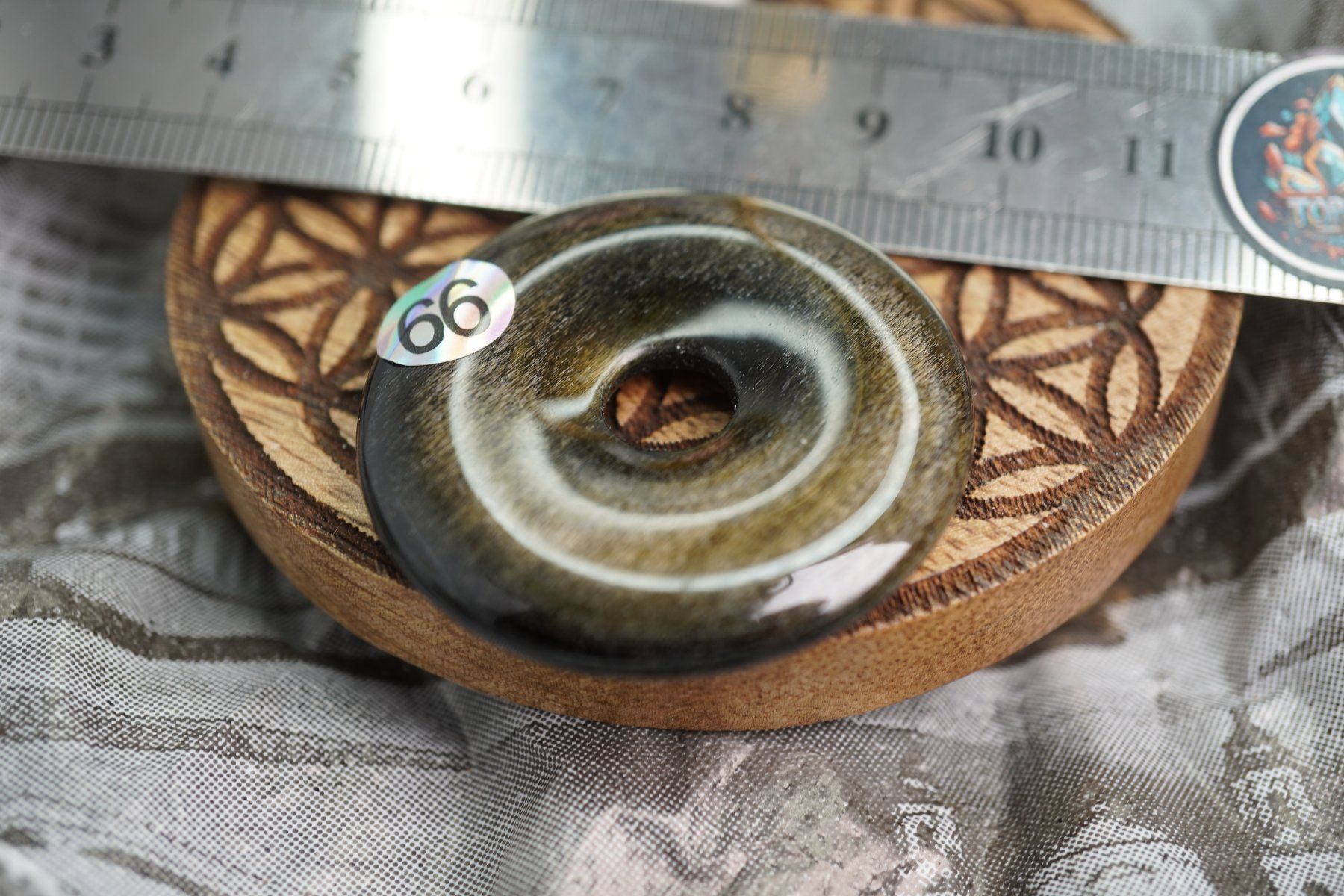 Minerali & Pietre curative: Obsidian Golden     ca40mm     Top  Pi Scheibe – Nuovo e nell'imballaggio originale da Eschenbach SG venduto da topstone