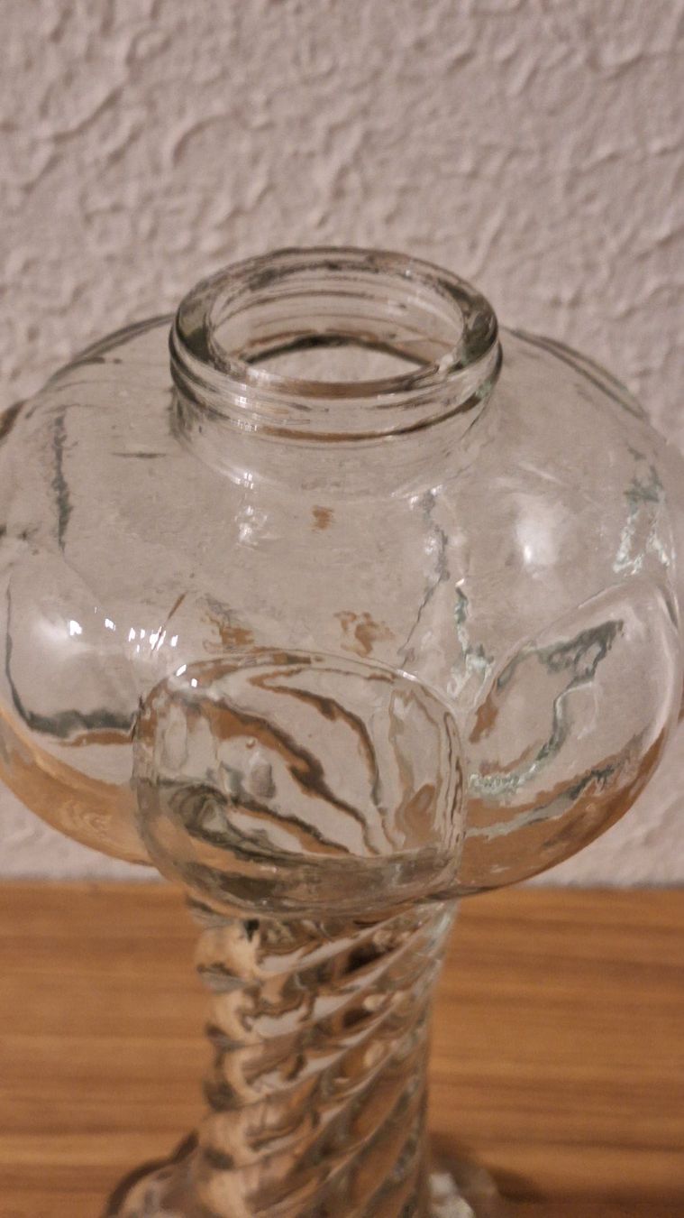 Lampade: Vintage Petrollampe Glas  , mit Docht – Usato da Arlesheim venduto da shopradl 4