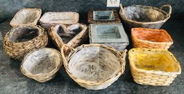11 paniers pour fleurs/decoration