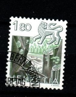 Tutti i francobolli: 1982/86 - Tierkreiszeichen, Löwe, Areuse-Schlucht – Usato da Schaffhausen venduto da poststamp