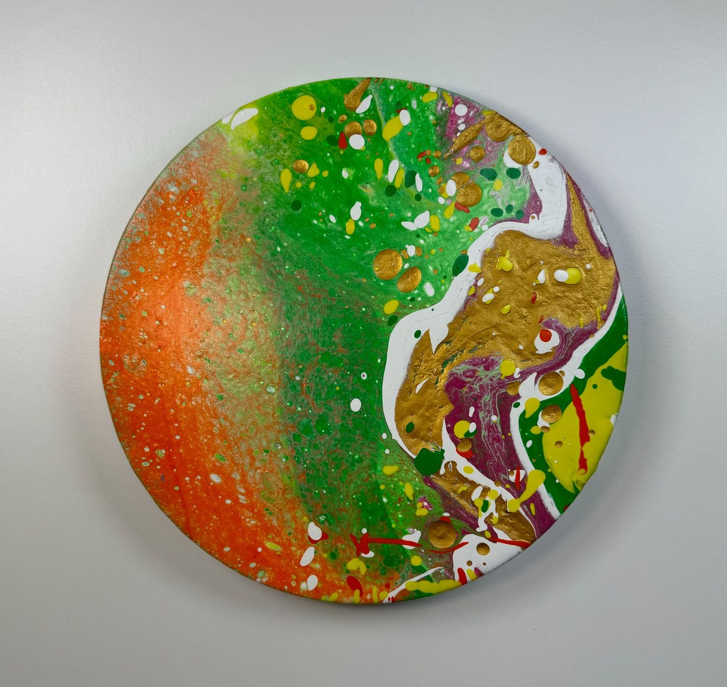 Dipinti: Acryl-Flüssigmalerei, kreisförmig – Usato da Schlieren venduto da MayaSheng1983