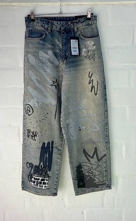 Jeans mit Print Neu mit Etikett