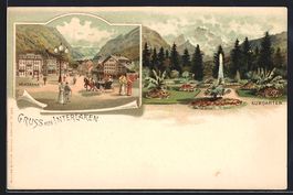 Litho Interlaken, Volksbank, Kurgarten