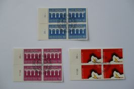 1984 Europamarken & Brandverhütung 4er-Bl. ET SBK 708 - 710