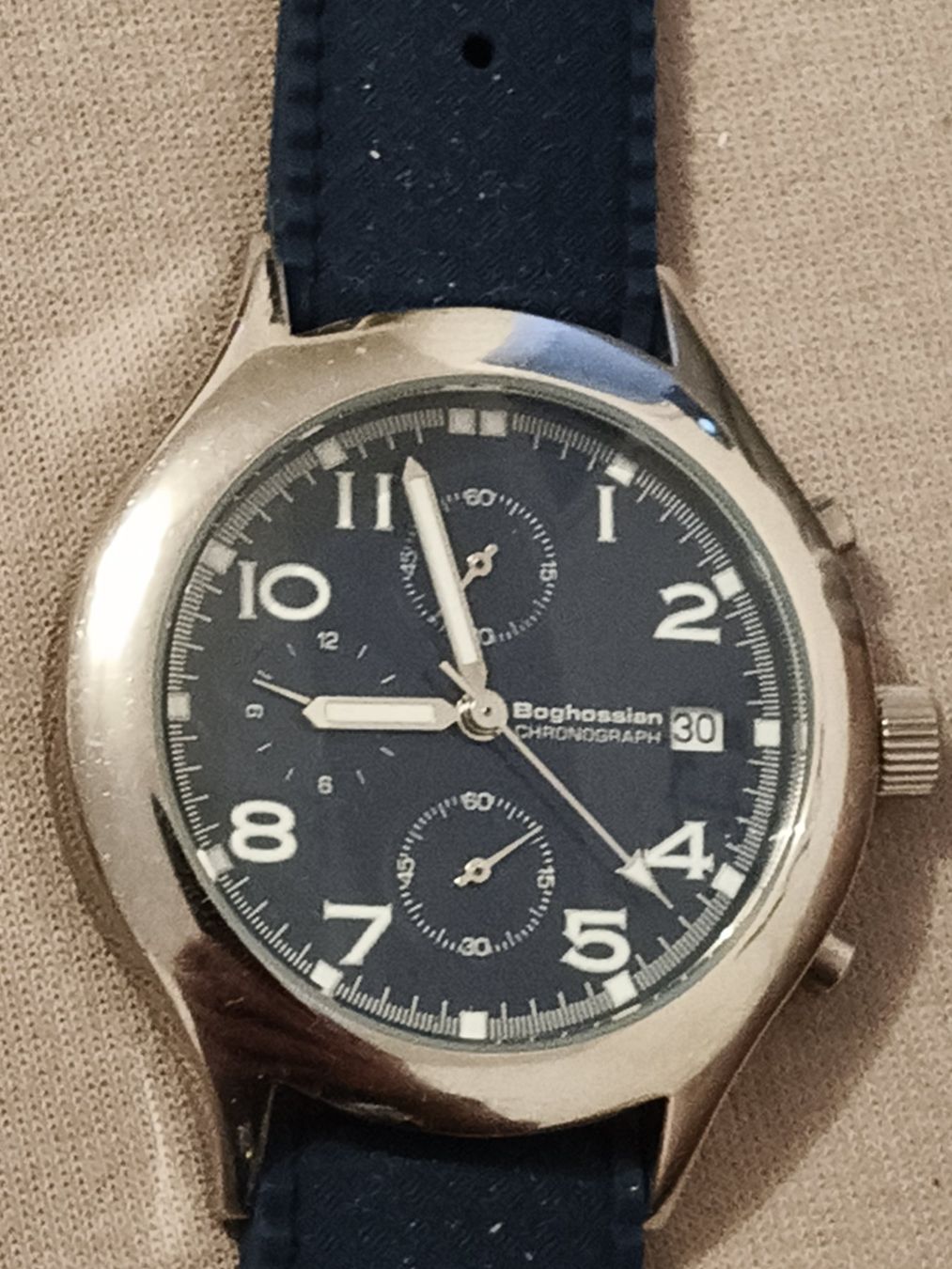 Uhren: Boghossian Chronograph,quarz, läuft einwandfrei – Gebraucht aus Glattbrugg von tarnkappenbomber