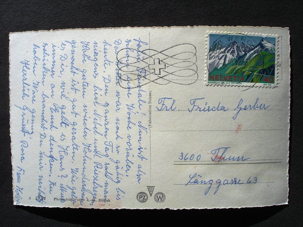 Cartoline postali: WENGEN Alp mit Kühen – Usato da Jona venduto da philajona 1