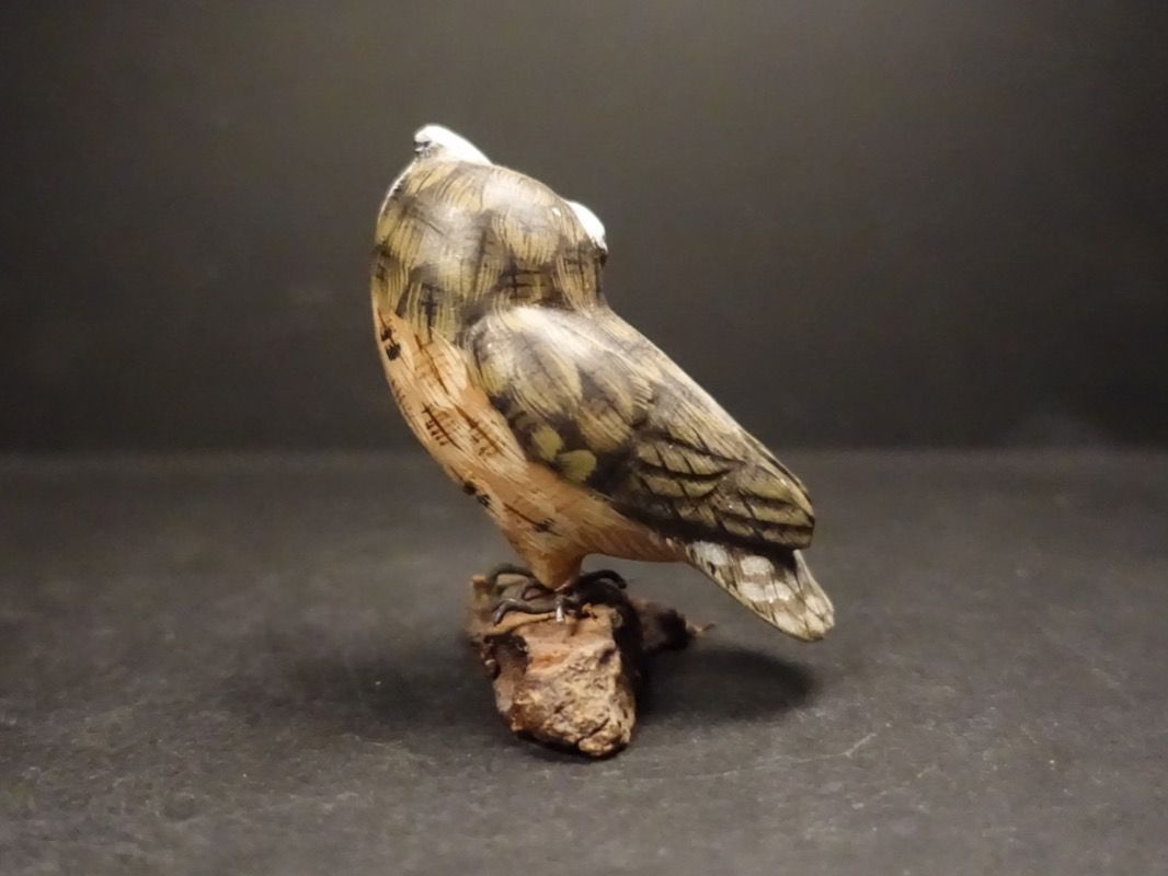 Statuette: Eule handbemalt aus Holz – Usato da Russikon venduto da Eulenfeder 2