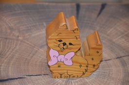 DEKO KATZE HOLZ