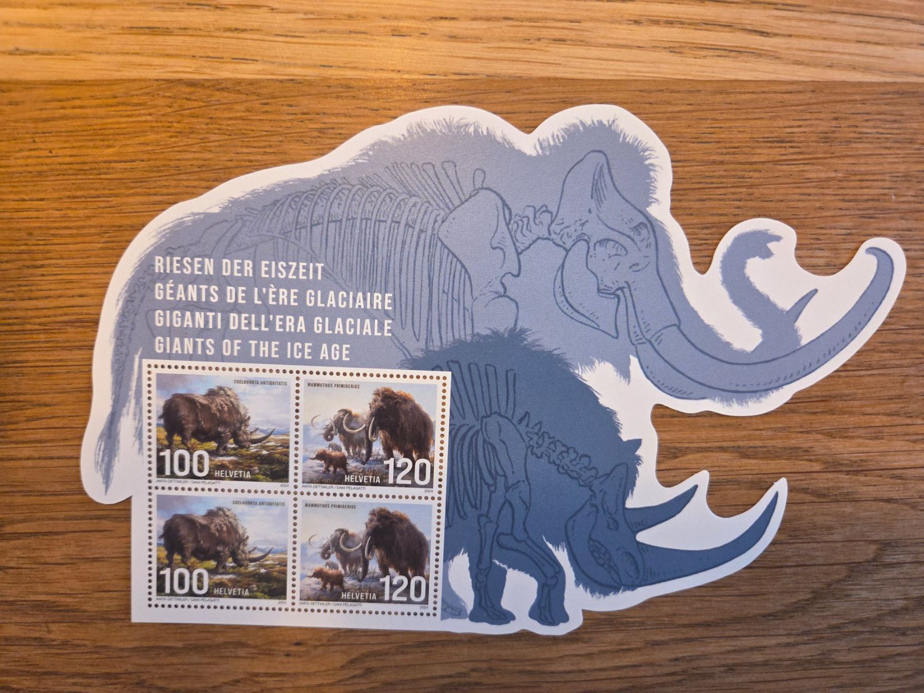 Alle Briefmarken: Original Schweizer Briefmarken "Riesen der Eiszeit" 2024 – Gebraucht aus Dietwil von steini12313