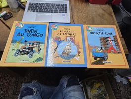 3 Tintin Alben Herge Comic Buch Set guter Zustand (T3)
