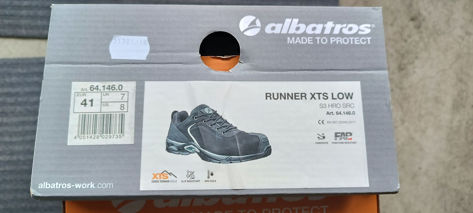 Albatros Herrenschuhe: Chaussures de sécurité Albatros Runner XTS Low, taille 41 – Gebraucht aus Cornaux NE von Mimi983
