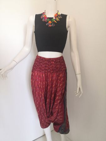 🤩2 STK: BOHO-CHIC YOGA-HOSE SEIDE & ANTIKER STOFF & D&G P.