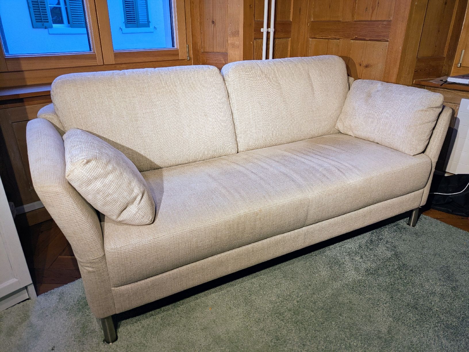 Intertime Divani: Designersofa Intertime Switzerland beige Stoff – Usato da Thalwil venduto da esist88 4