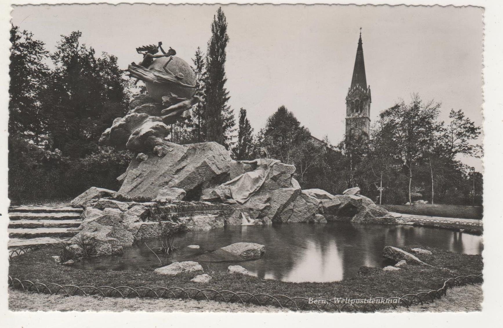Cartoline postali: Ansichtskarte Bern Weltpostdenkmal 1946 – Usato da Remetschwil venduto da Hofiii