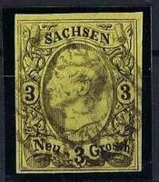 Altdeutschland 1855 Sachsen 3 Neu-Groschen gest