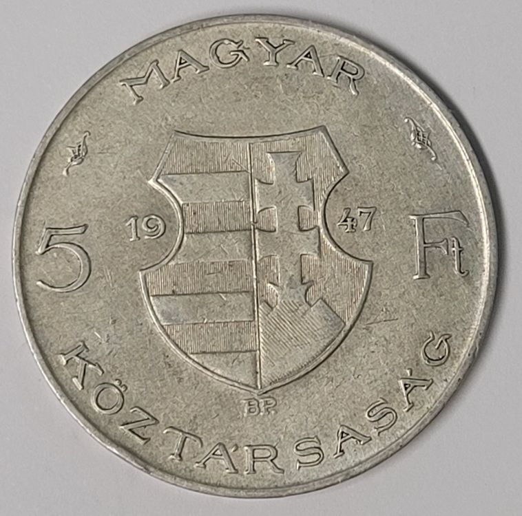 5 FORINT / UNGARN 1947 (SILBER) (Gebraucht) in Mumpf für CHF 2 – mit ...