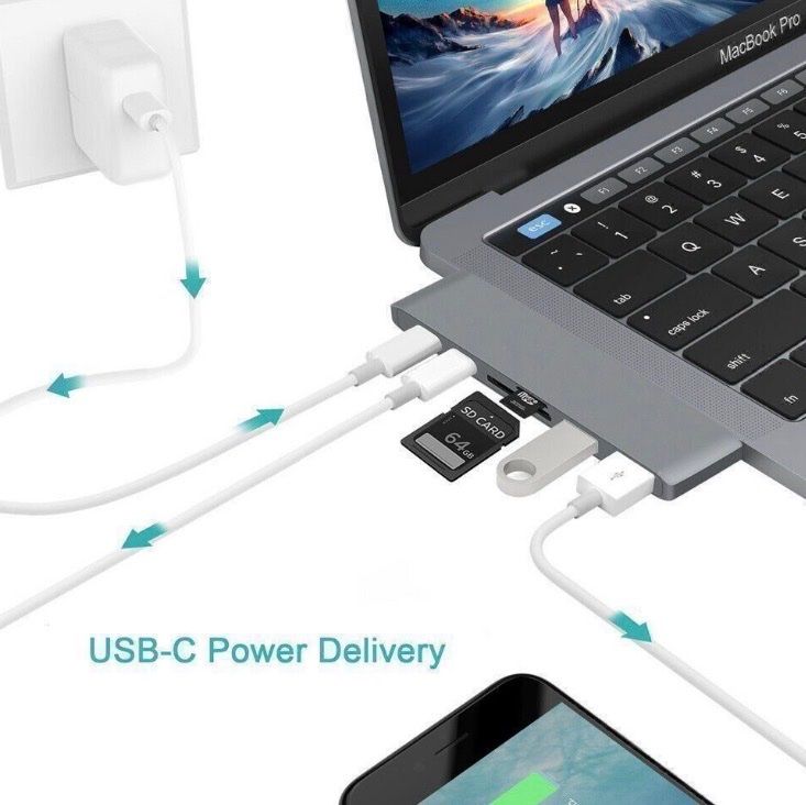 Unità & Adattatore: 7in1 USB Hub 3.0 Typ C Adapter macbook – Nuovo (secondo la descrizione) da Schmitten FR venduto da Stefanwirths 4
