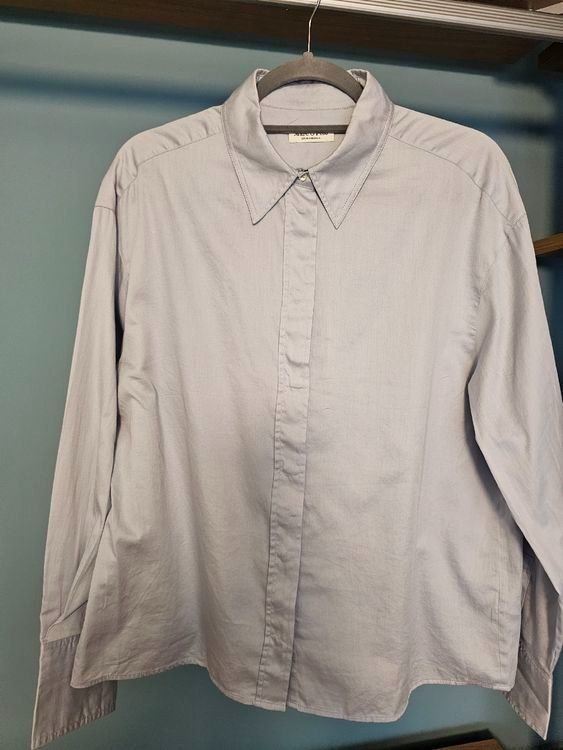 Marc O'Polo Blusen: Gr. 42 Marc O'PoloHemdbluse coton bio, bleu clair – Gebraucht aus Sutz von Dalilea