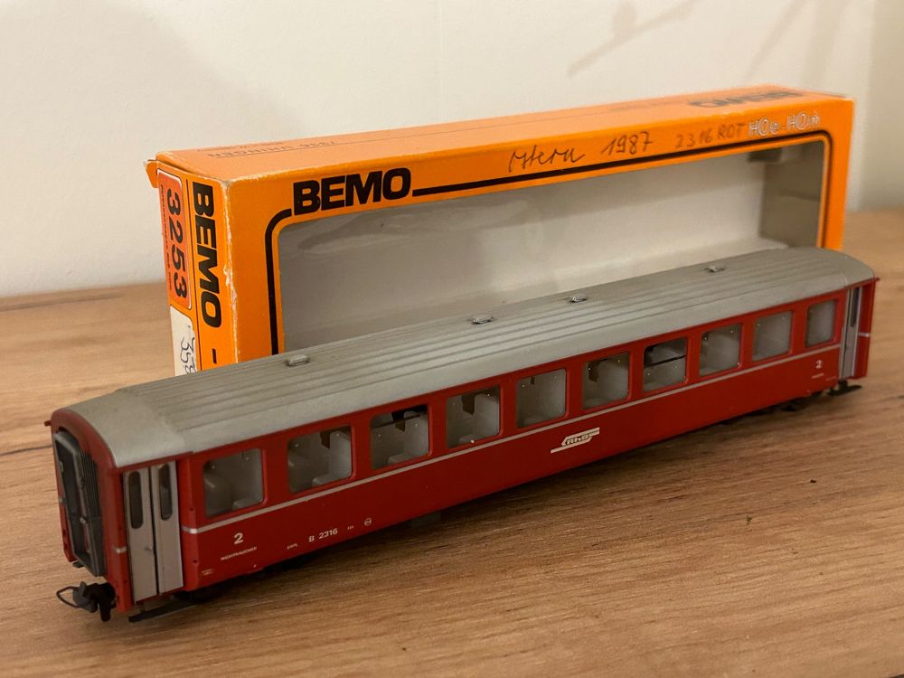 Bemo 3233129 - RhB AB2 1419 BB-2achser grün 6-Fenster, 1./2. Klasse