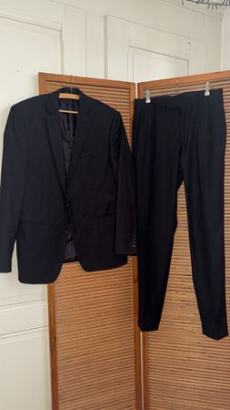 Herren Anzug schwarz, 46