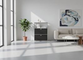 USM Haller Regal 1x3 Graphitschwarz / Neu (mit A Gestänge)