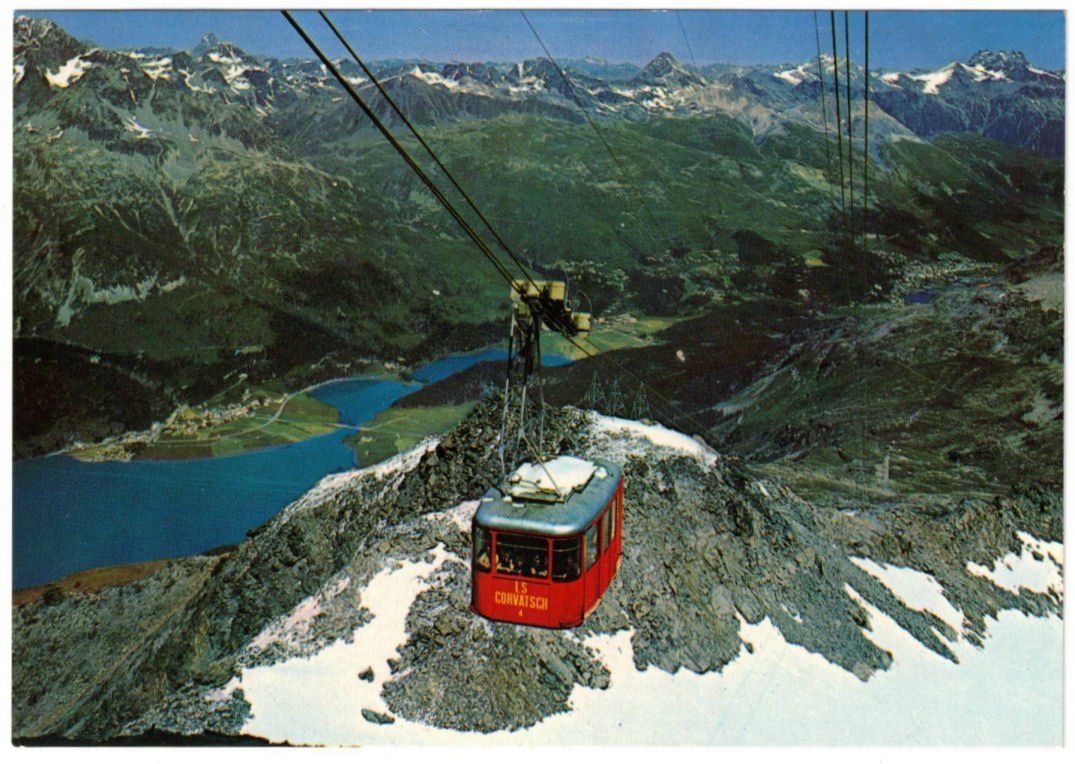 Ansichtskarten: Silvaplana - Luftseilbahn Corvatsch – Gebraucht aus Binningen von Mountainrider