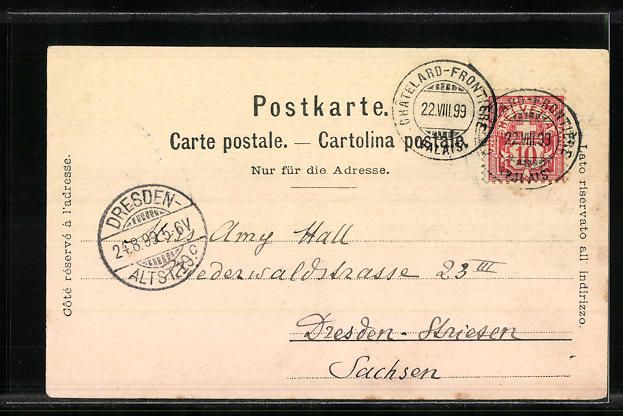 Cartes postales: AK Chatelard, Häuser im Dorf, 1899 – D'occasion à Berlin par bartko-reher 1