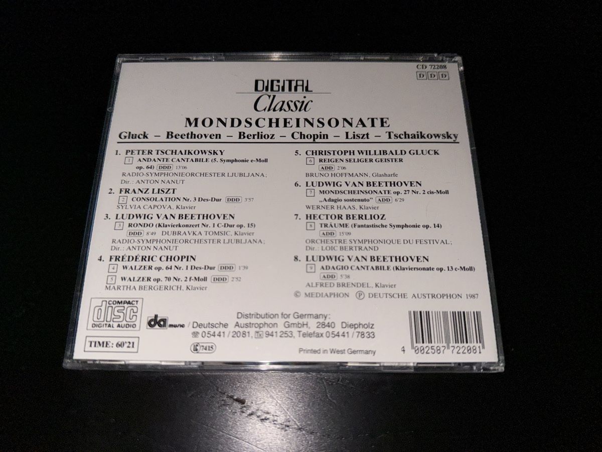 CD: CD Digital Classic - Mondscheinsonate - Top Zustand! – Usato da Erstfeld venduto da Uhu1980 1
