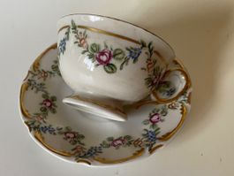 Langenthal Teetasse mit Untertasse Goldrand