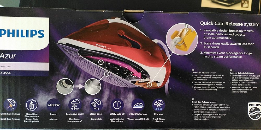 Philips Bügeleisen It Kessel 2400 Watt - HI5920