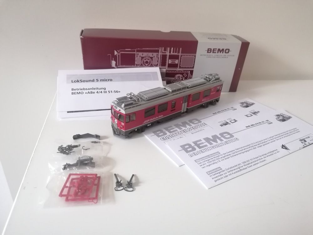Bemo Modelleisenbahnen: Bemo 1369 107 RhB ABe 4/4 Nr. 55 Digital Sound – Gebraucht aus Viganello von Calanda747