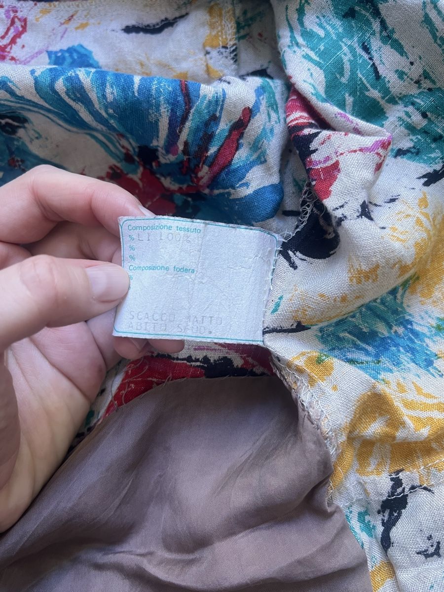 Kleider: Leinen Mantel/Kleid bunt gemustert – Gebraucht aus Zürich von romcam 4