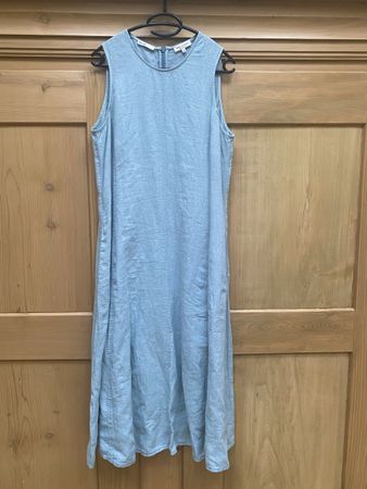Marc O’Polo Kleid, Gr. 40, hellblau-türkis Leinen Sommer 
