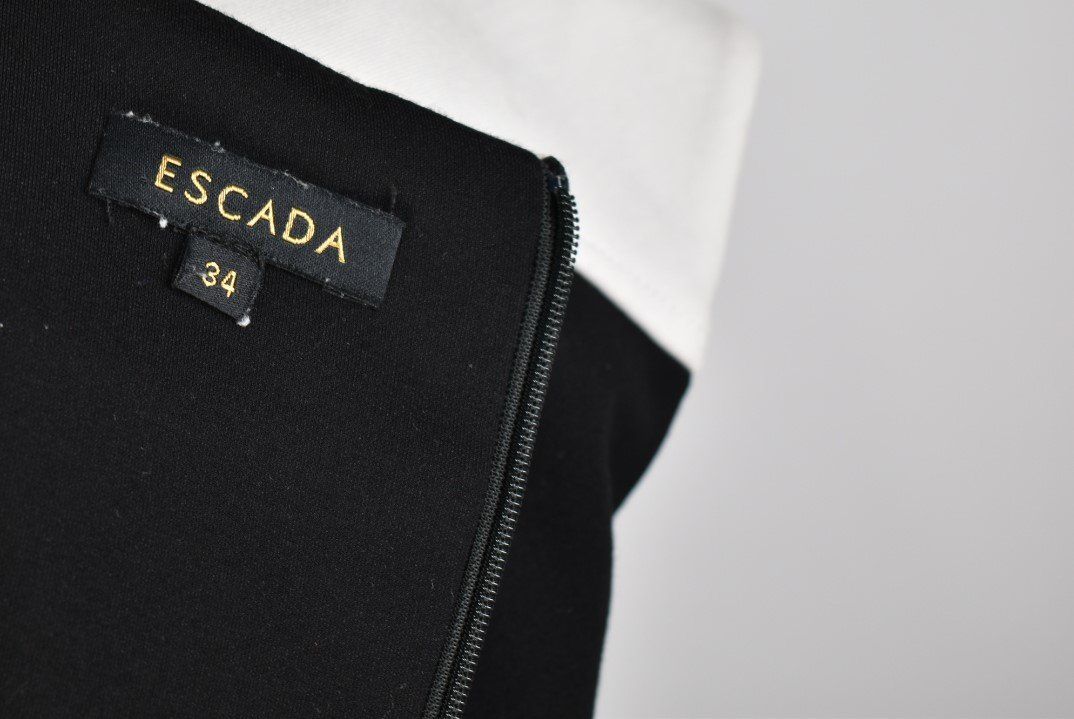 Escada Vestiti: Escada Kleid, Gr.34, schwarz/weiss, figurbetont – Usato da Nürensdorf venduto da 2ND_STORY 6