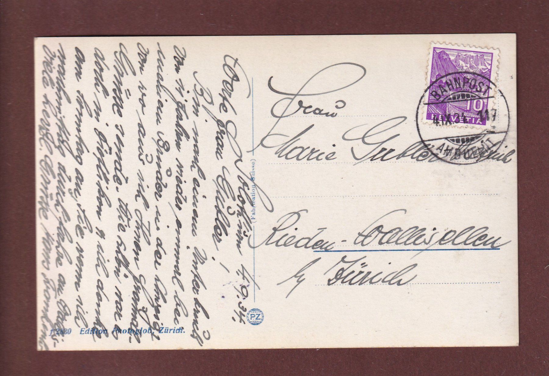 Cartoline postali: SOLOTHURN - Bastion - 1934 – Usato da Pully venduto da nicecards 1