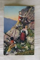 Appenzeller Sennen-Kinder, Trachten, Bergsteigen, Heuseil