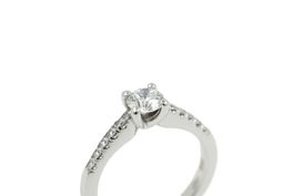 Brillant Solitär Ring lupenrein River GIA Zert 0.53ct *S4288