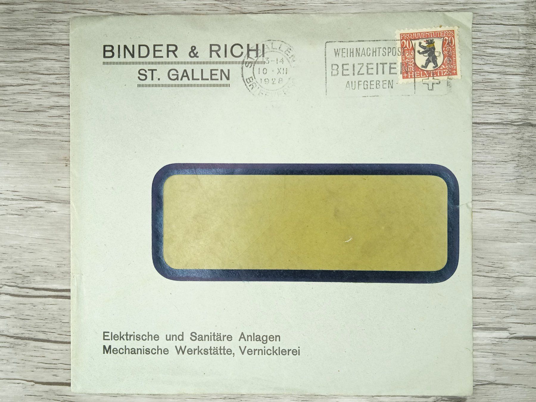 Alle Briefmarken: TR02 Enveloppe + Timbre Suisse 1928 – Gebraucht aus Cousset von Patrick_Collections