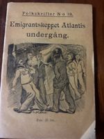 Antikes Buch: "Emigrantenscheppet Atlantis", 1893 Schwedisch